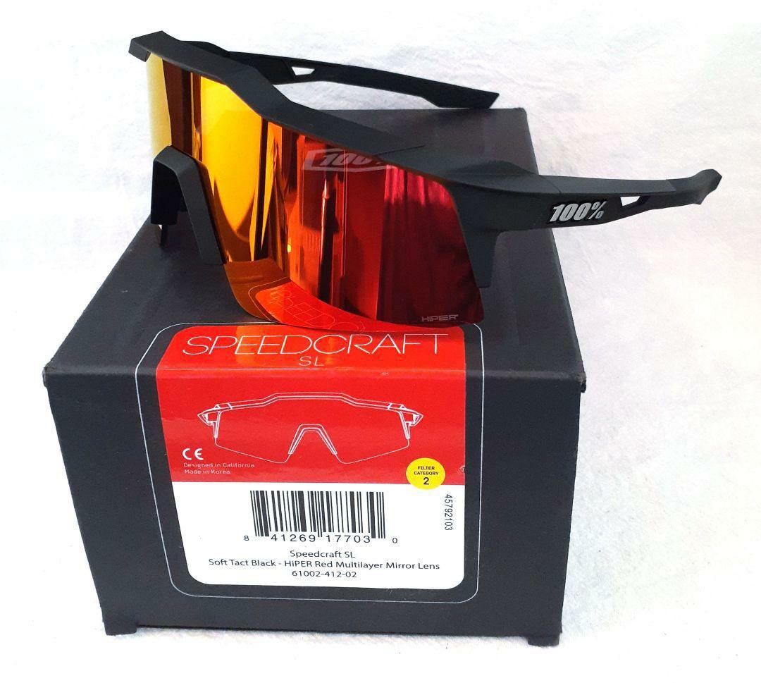 100％ Speedcraft SL ブラック ワンハンドレッド サングラス