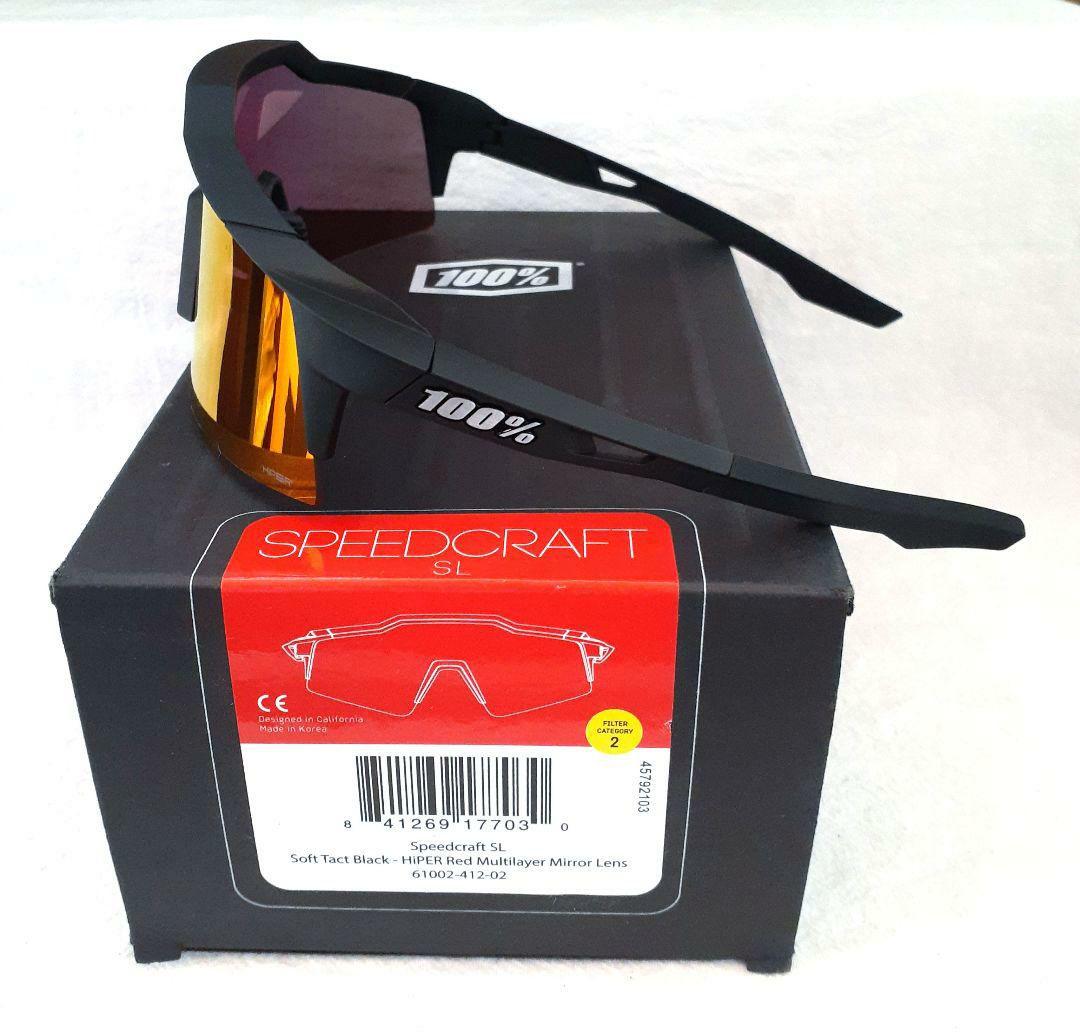 100％ Speedcraft SL ブラック ワンハンドレッド サングラス