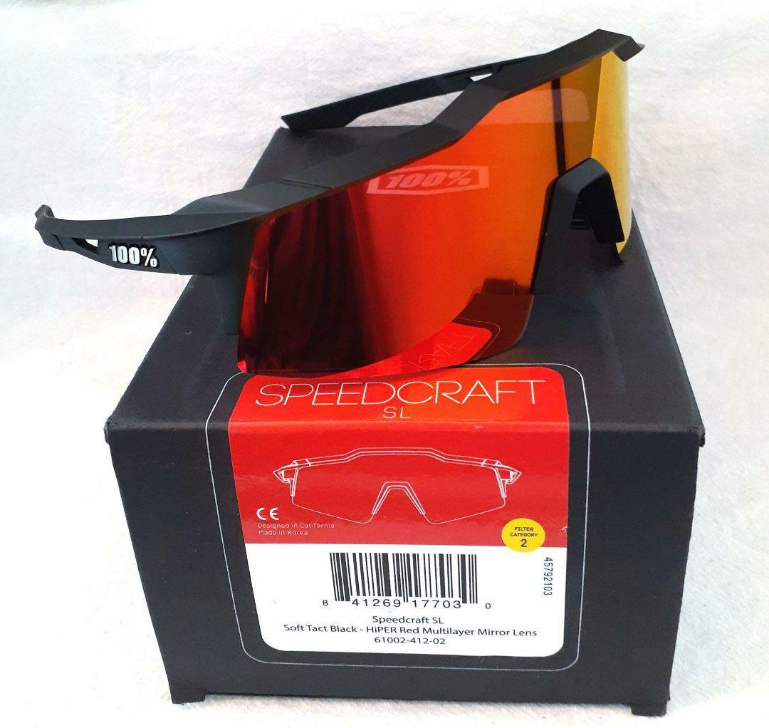 100％ Speedcraft SL ブラック ワンハンドレッド サングラス