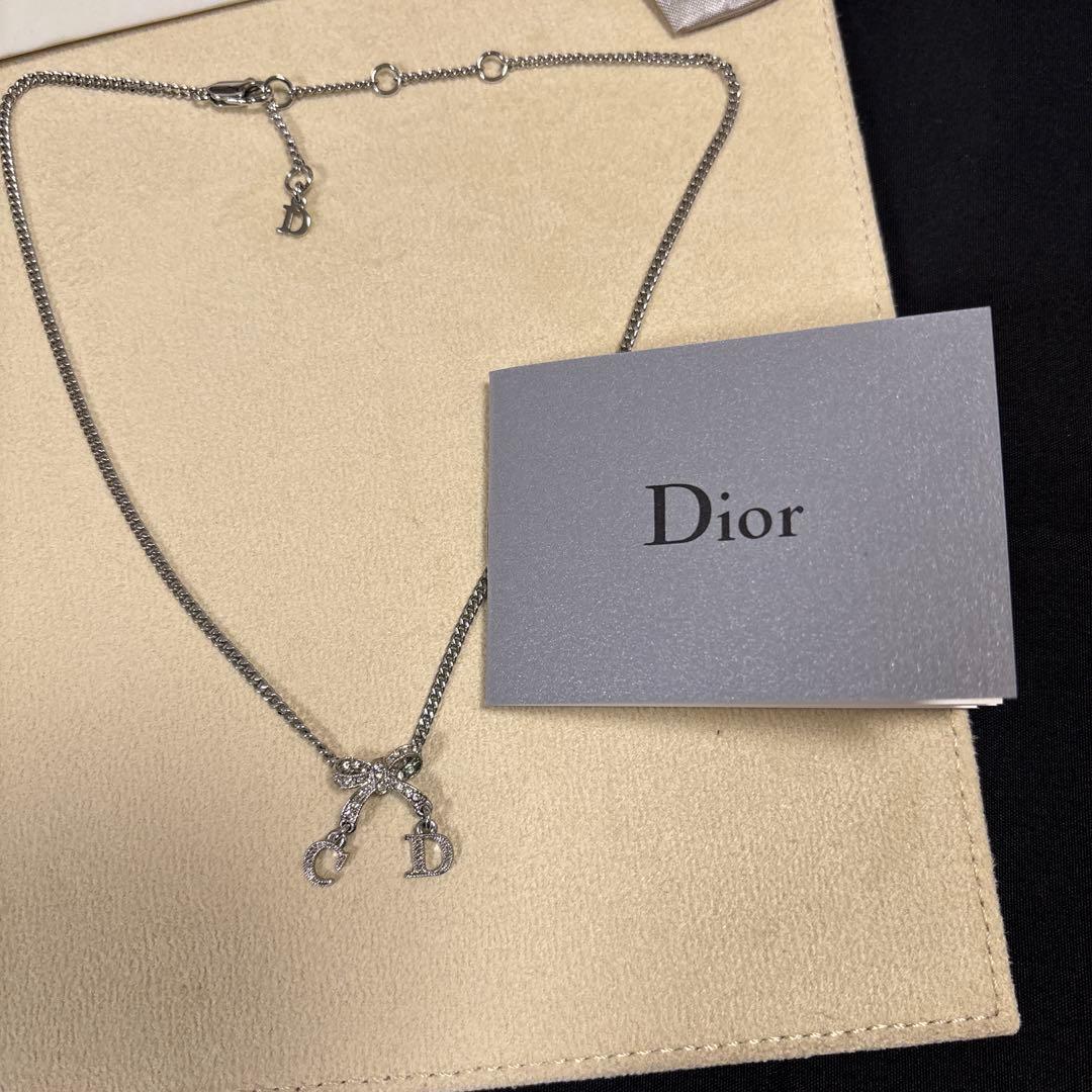 Dior シルバー ネックレス C&D チャーム付き