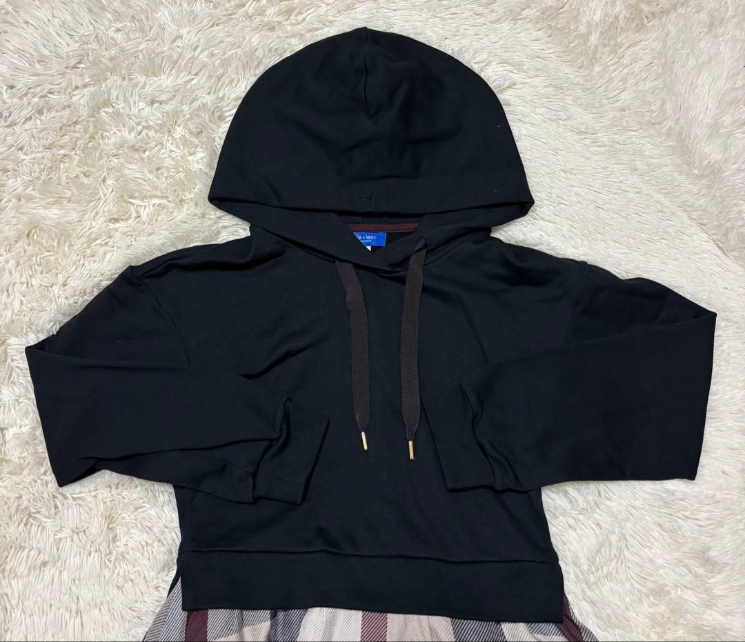 【美品】ブルーレーベルクレストブリッジ パーカー　ドッキングワンピース チェック