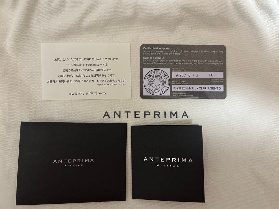 ANTEPRIMA スタンダード/スクエア 縦長/パウダリーピンクシルバー