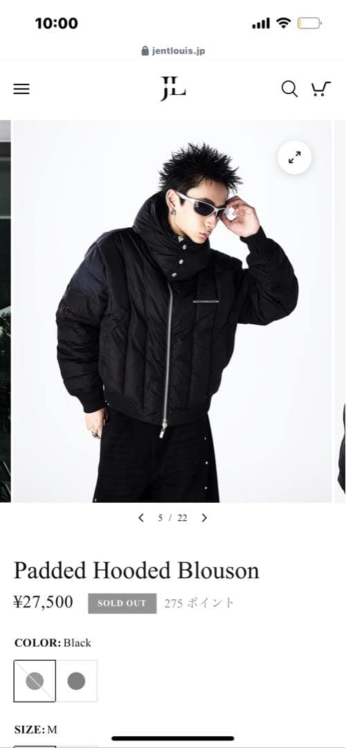 【即完】JentLouis Padded Hooded Blouson L