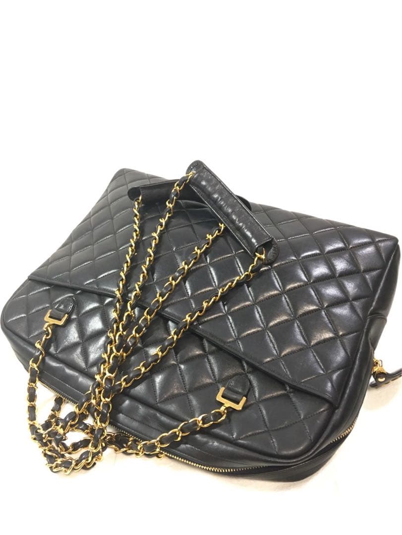 シャネル　ラムスキン　マトラセッセ　チェーン　ショルダーバッグ
