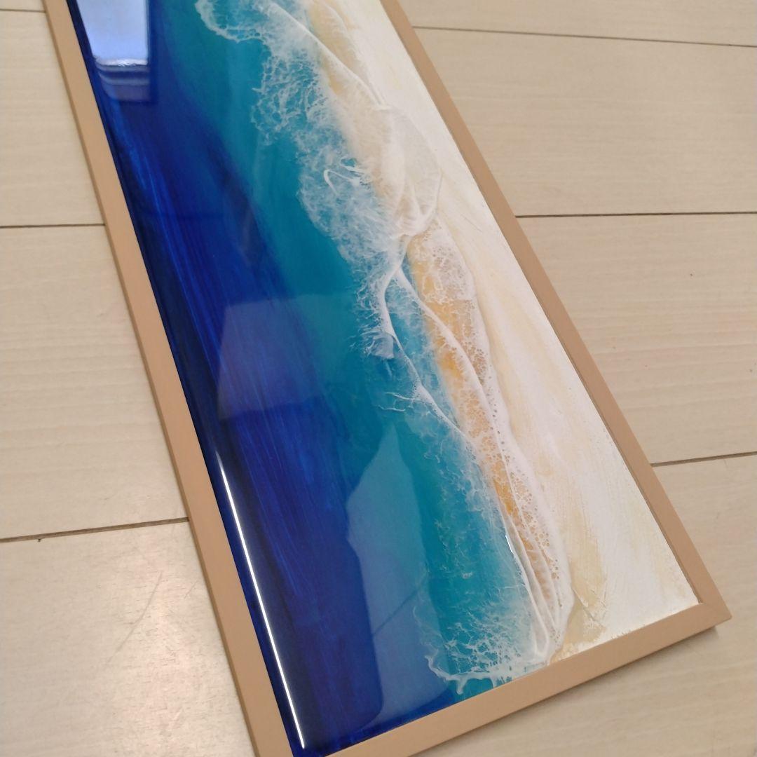 タ*オ様 ロングタイプ　オーシャンアート　インテリアパネル　波レジンアート