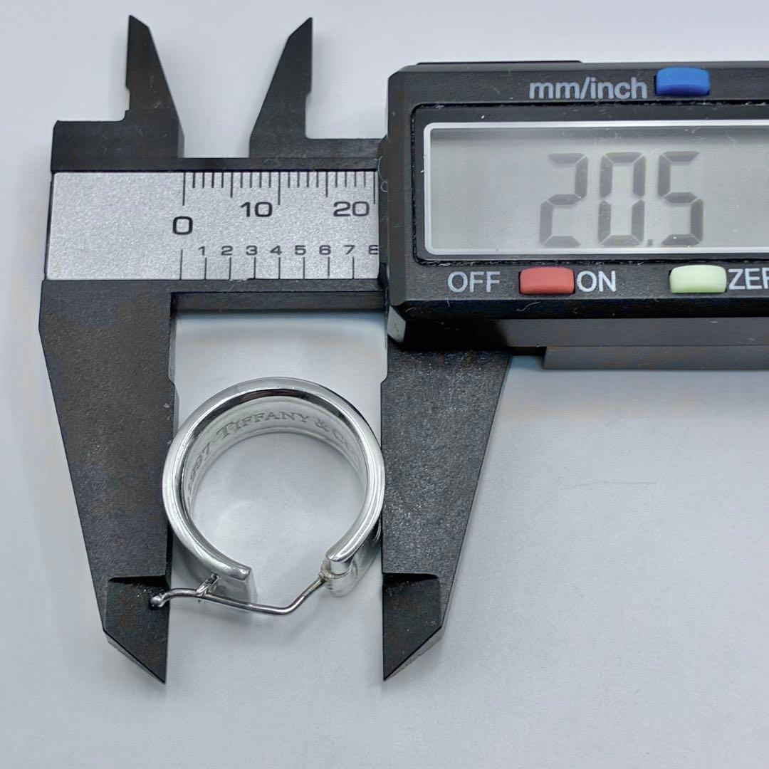 【箱、袋付き】ティファニー ナロー フープ ピアス 1837 両耳 ワイド 廃盤