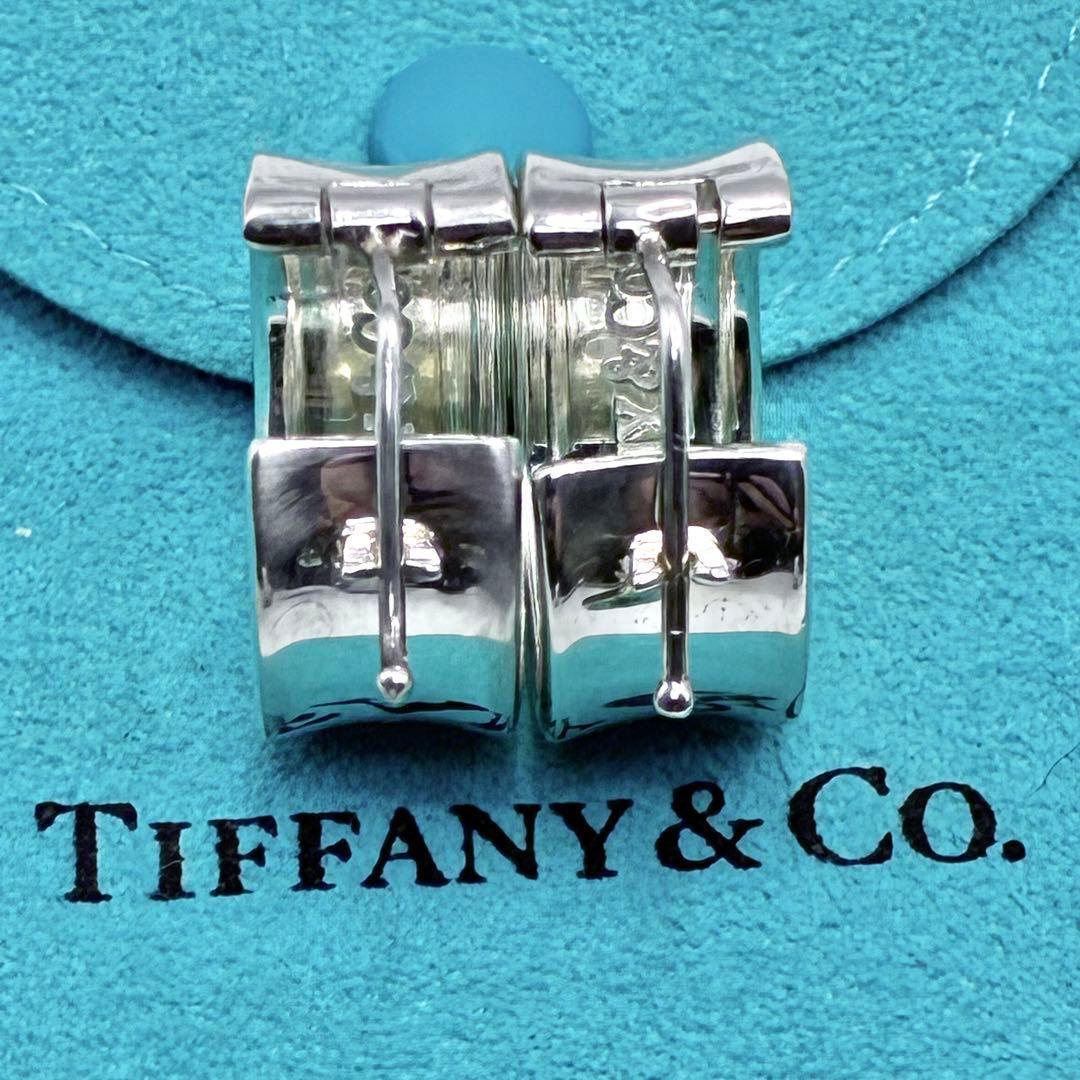 【箱、袋付き】ティファニー ナロー フープ ピアス 1837 両耳 ワイド 廃盤