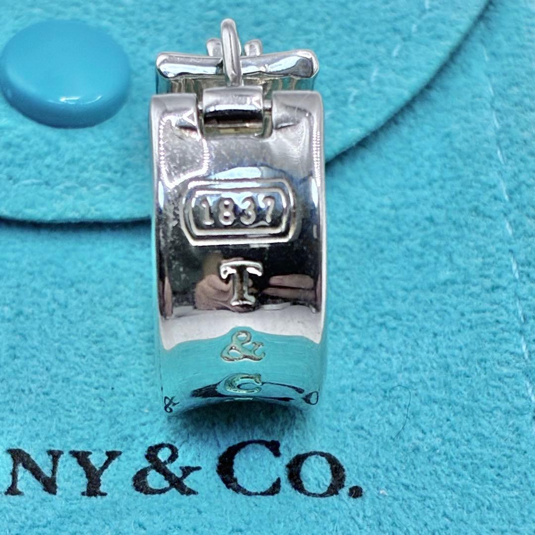 【箱、袋付き】ティファニー ナロー フープ ピアス 1837 両耳 ワイド 廃盤