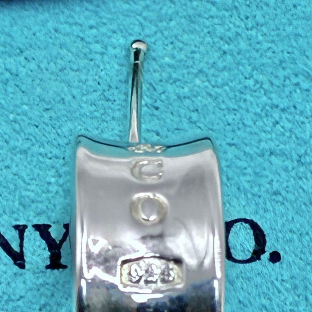 【箱、袋付き】ティファニー ナロー フープ ピアス 1837 両耳 ワイド 廃盤