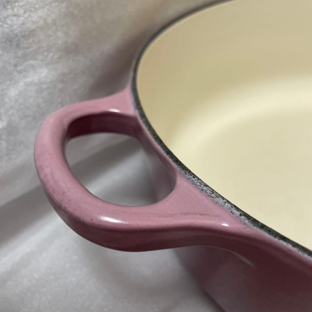 ルクルーゼ ココット ジャポネーズ 24cm モーヴピンク 中古品