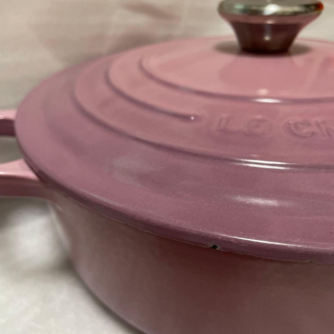 ルクルーゼ ココット ジャポネーズ 24cm モーヴピンク 中古品