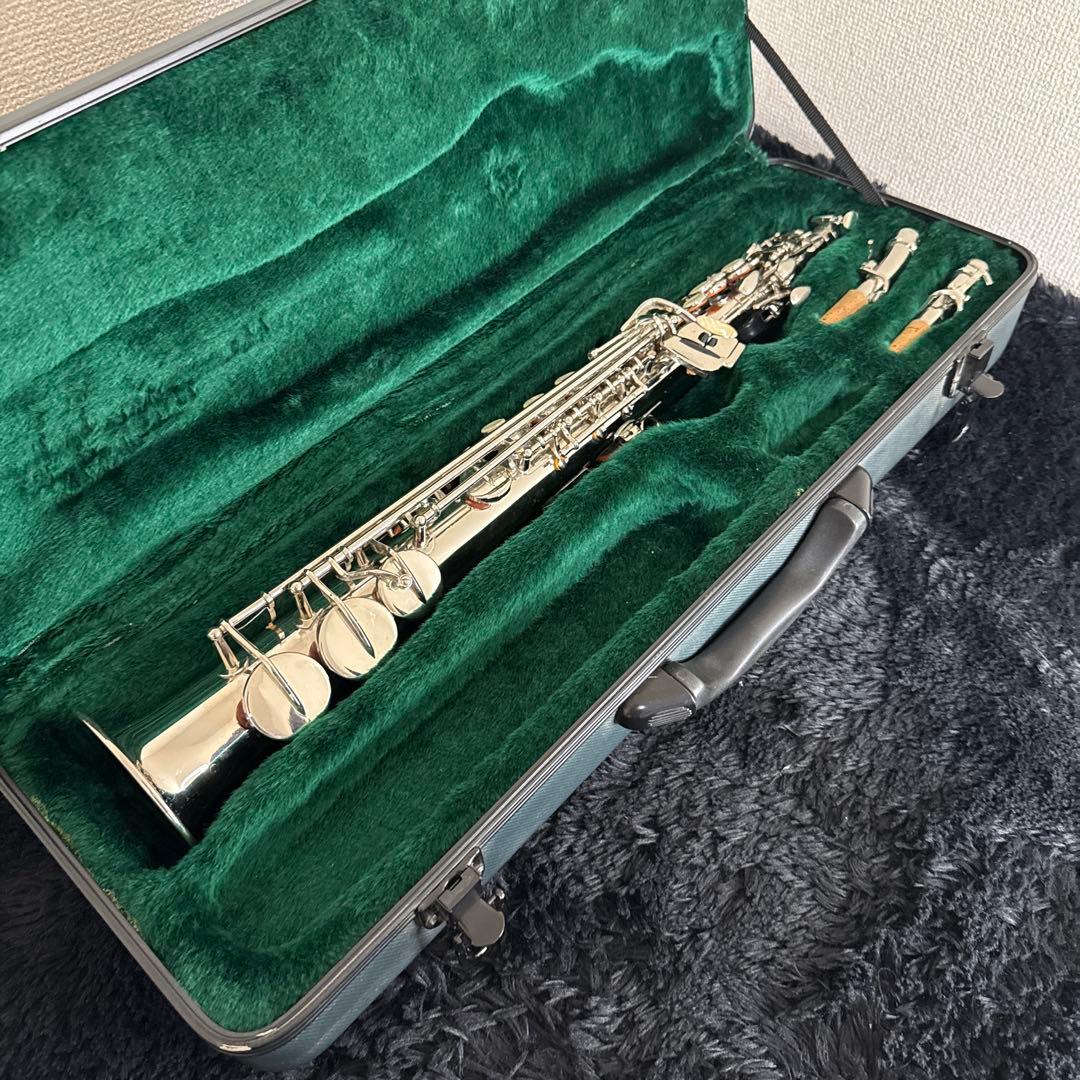 レアカラー Kaerntner ソプラノサックス 管楽器 シルバー ケース付属