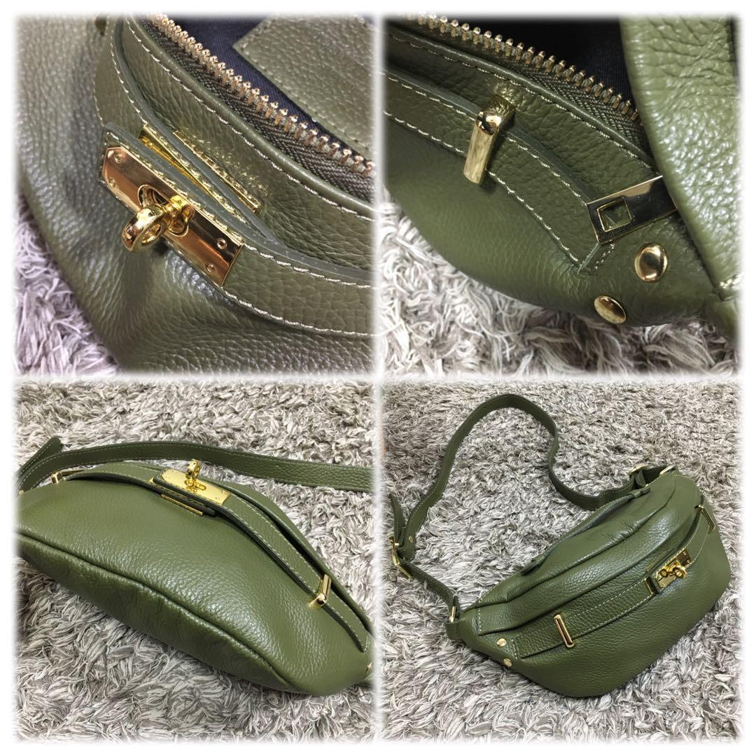 AULENTTI♫ オリーブグリーン ボディバッグ