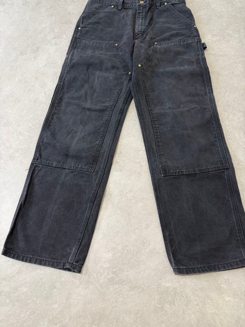 希少 90s USA製 カーハート ダブルニー B01 BLK 33x32