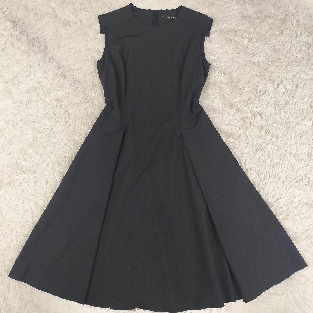 FOXEY NEWYORK フォクシー フレアワンピース 40 チャコールグレー