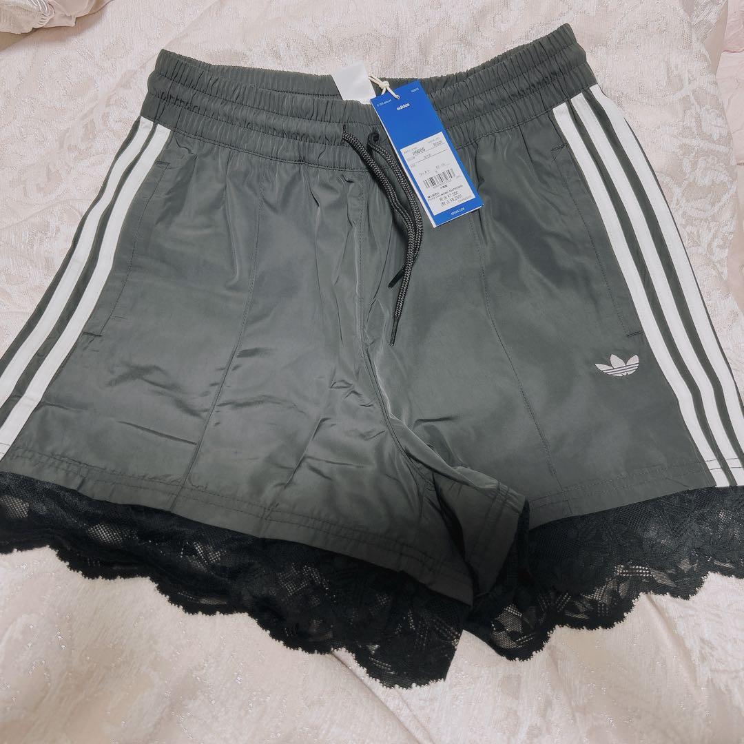 新品 adidas originals レース トリムパンツ S ショーパン