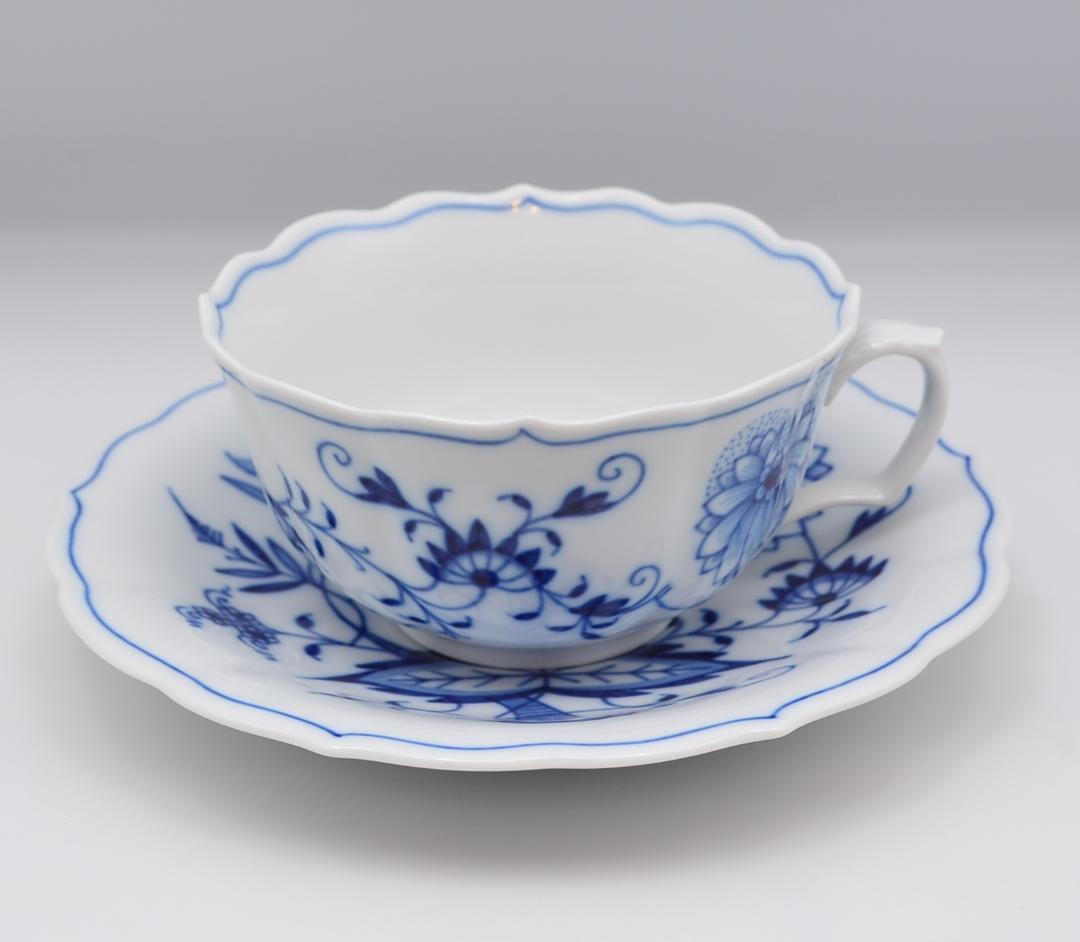 マイセン　MEISSEN　ティーカップ&ソーサーセット　ブルーオニオン　ザクロ