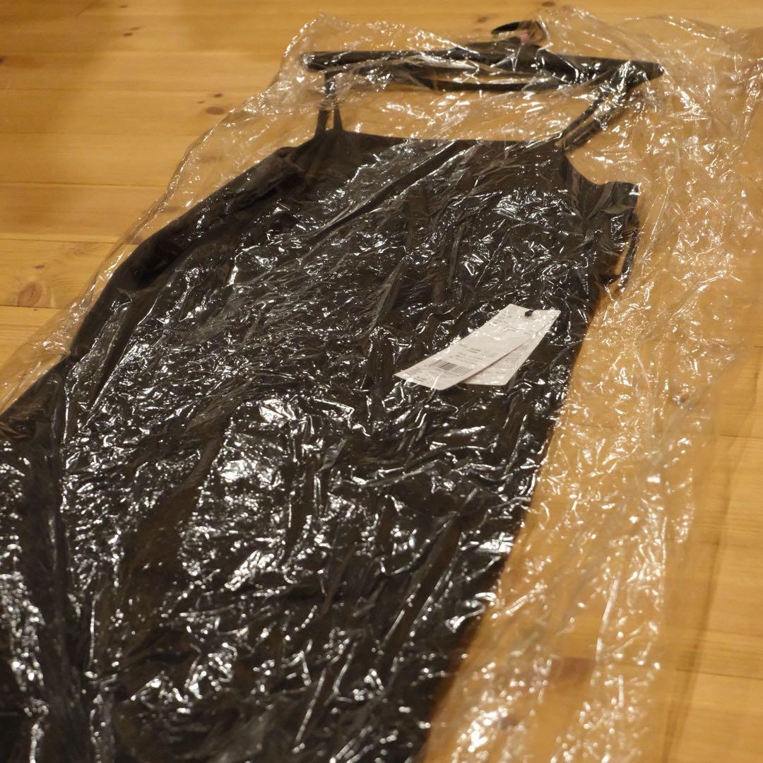 【ANDRESD】satin minimal dress ブラック　L