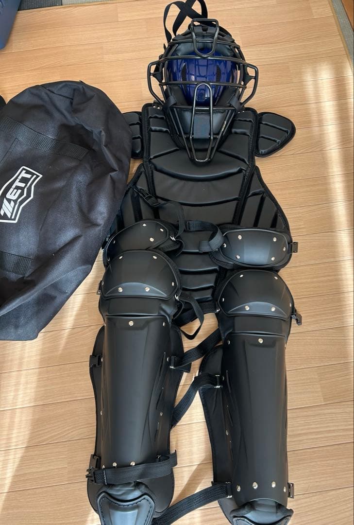 ZETT硬式用キャッチャー防具 バッグ付き ⚠️ヘルメットなし