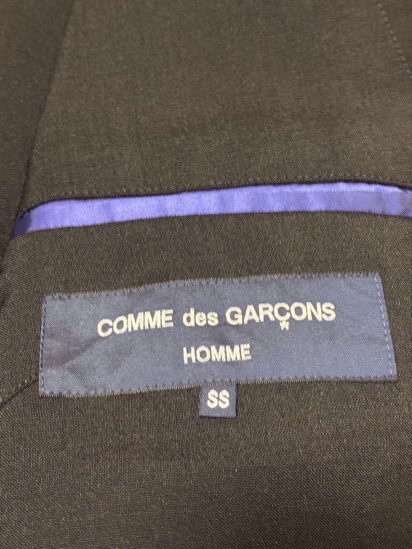 名作　コムデギャルソンオム　青色ステッチ　ウール　モヘア　テーラードジャケット