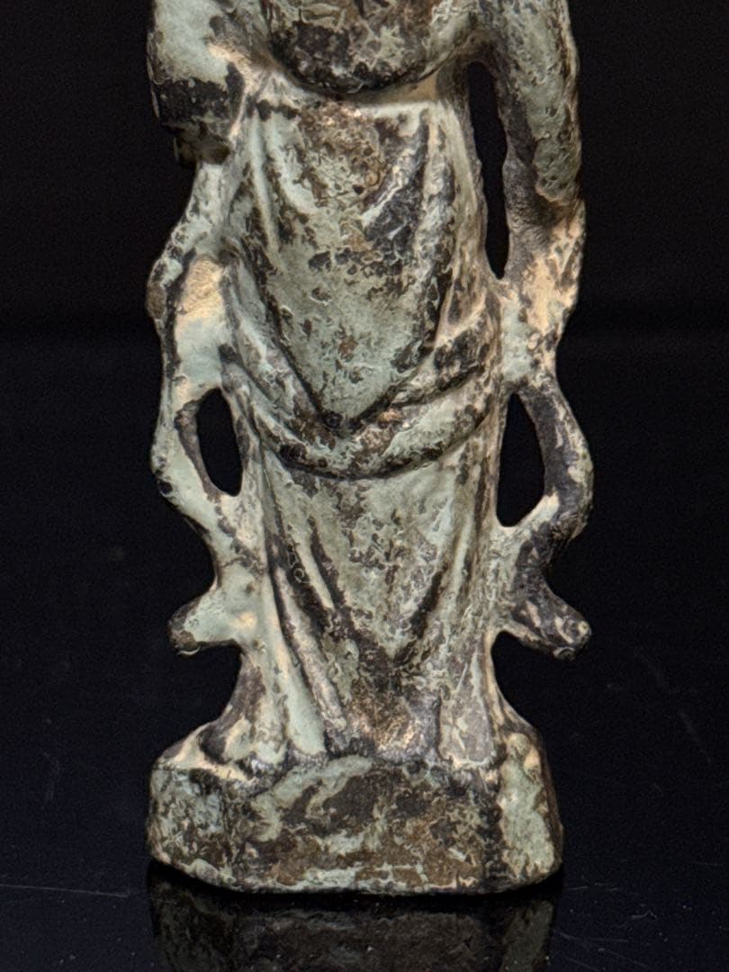 中国古玩 金銅仏 観音菩薩像 立像 仏像 仏教美術