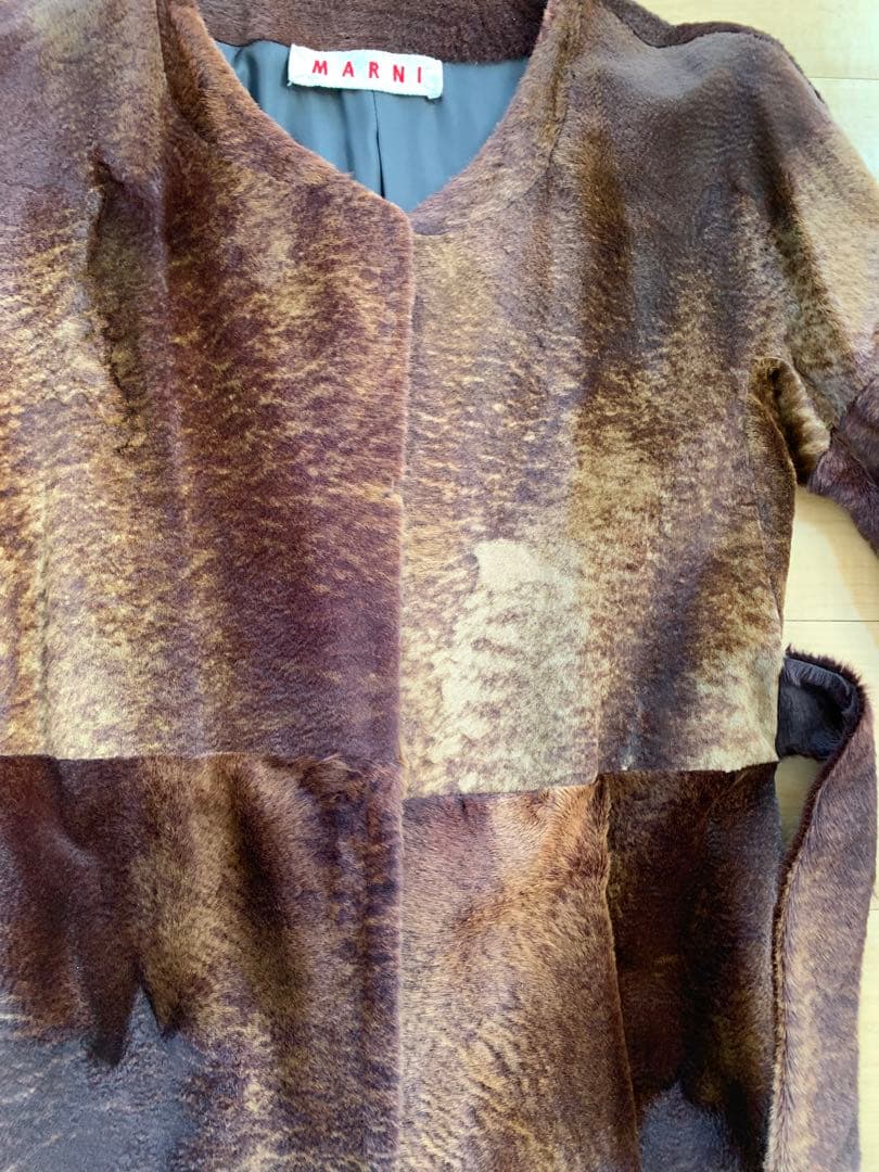 FROM JAPAN　マルニ　リアルファーコート（カンガルーファー）