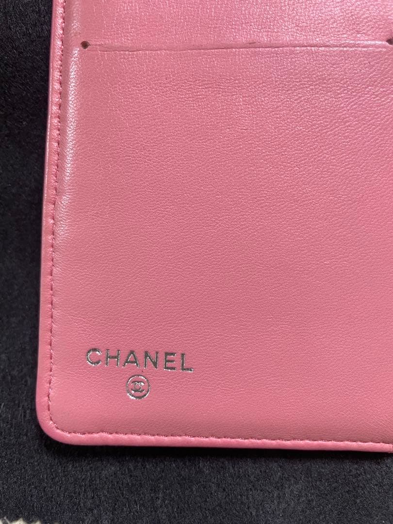 ★CHANEL★マトラッセラムスキン★フラワーエンボス 二つ折り長財布★
