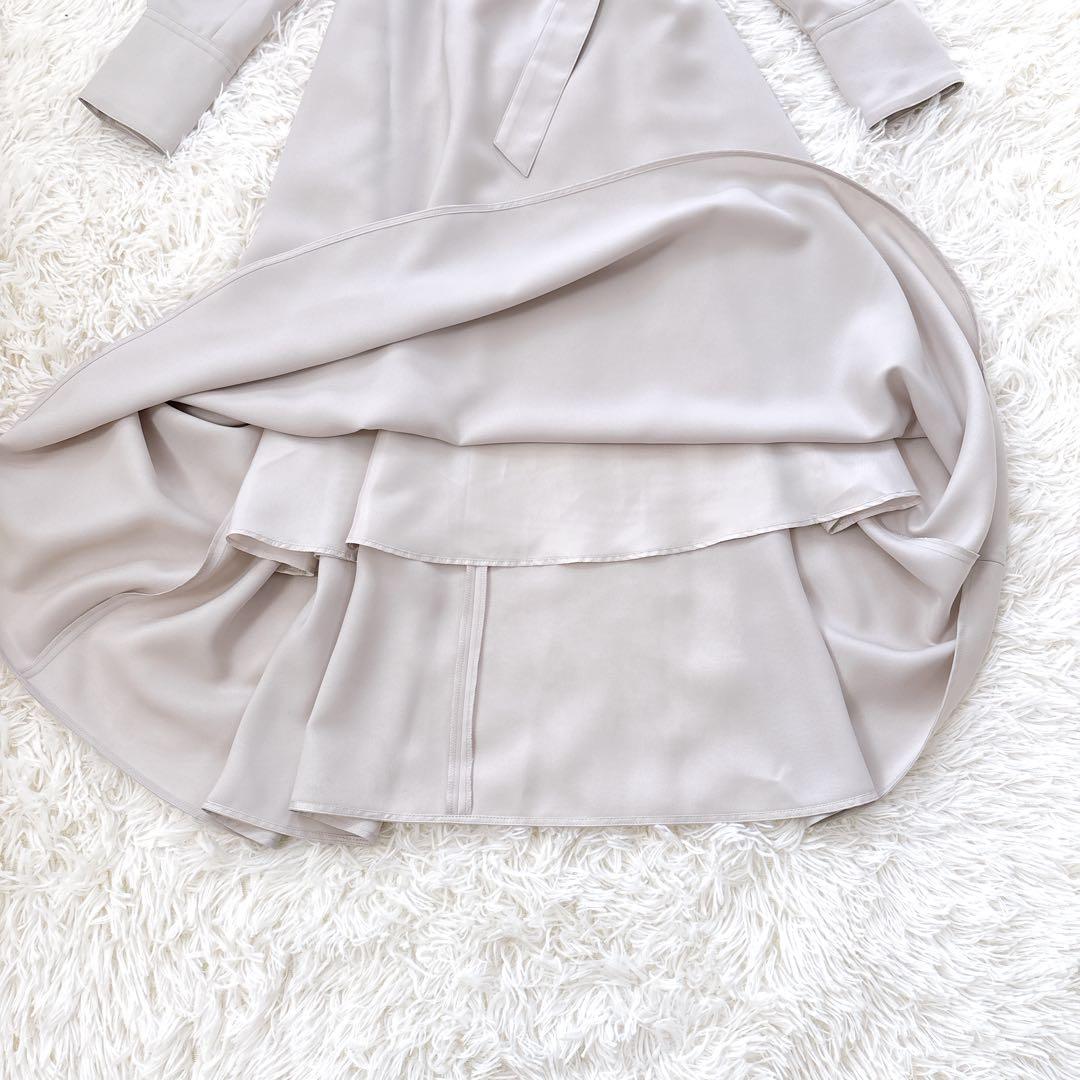 【美品】アルアバイル　キョウネンポリエステルスラッシュネックワンピース　2