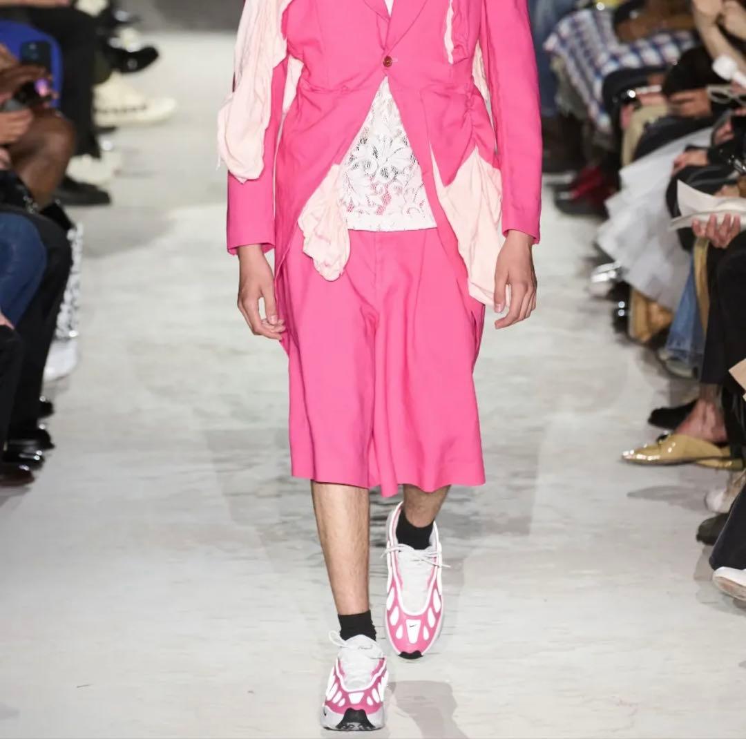 コムデギャルソンオムプリュス 2025年春夏　ピンクショートパンツ　サイズL