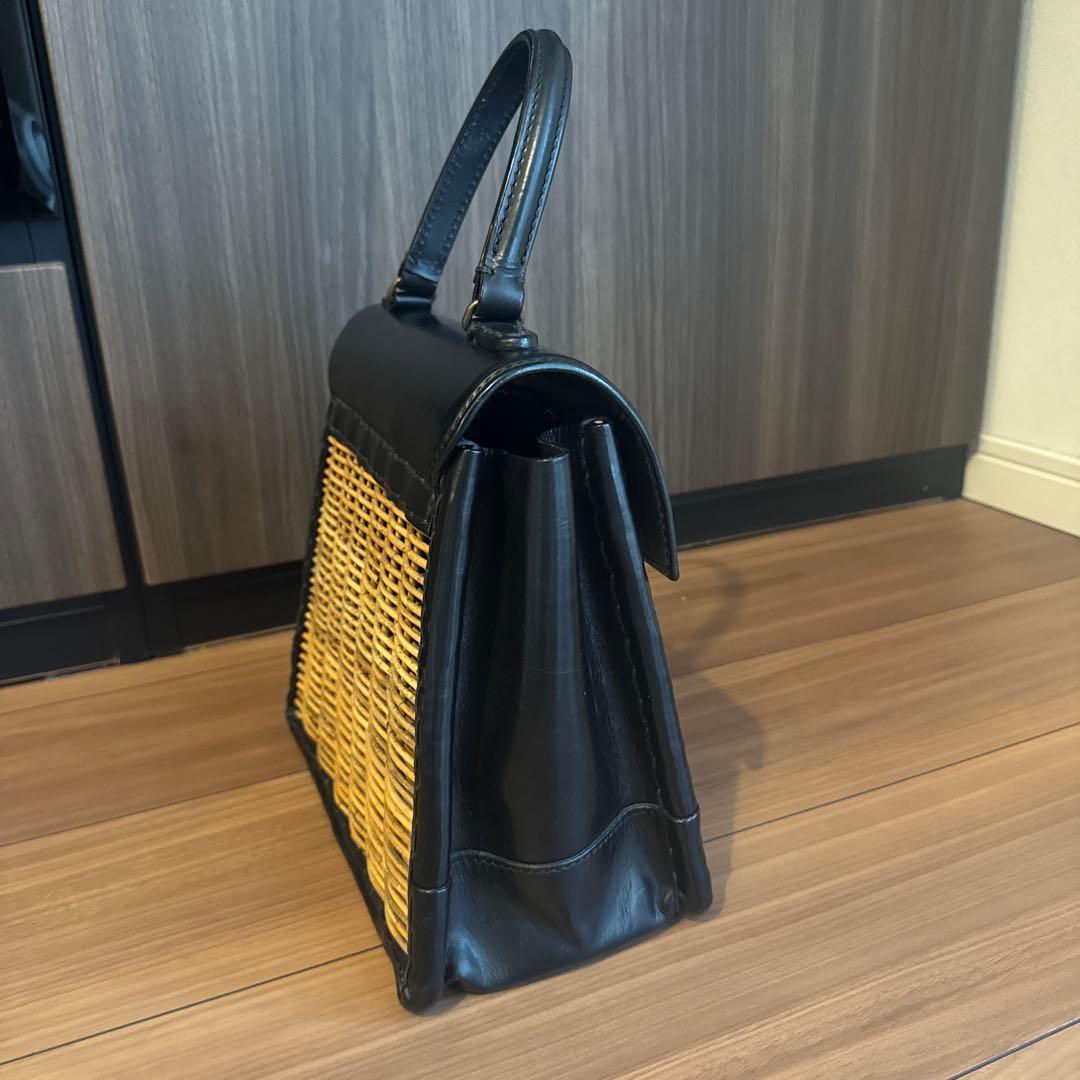 【最終値下げ】ebagos カーフハンドバッグ M カーフレザー紅籐 エバゴス