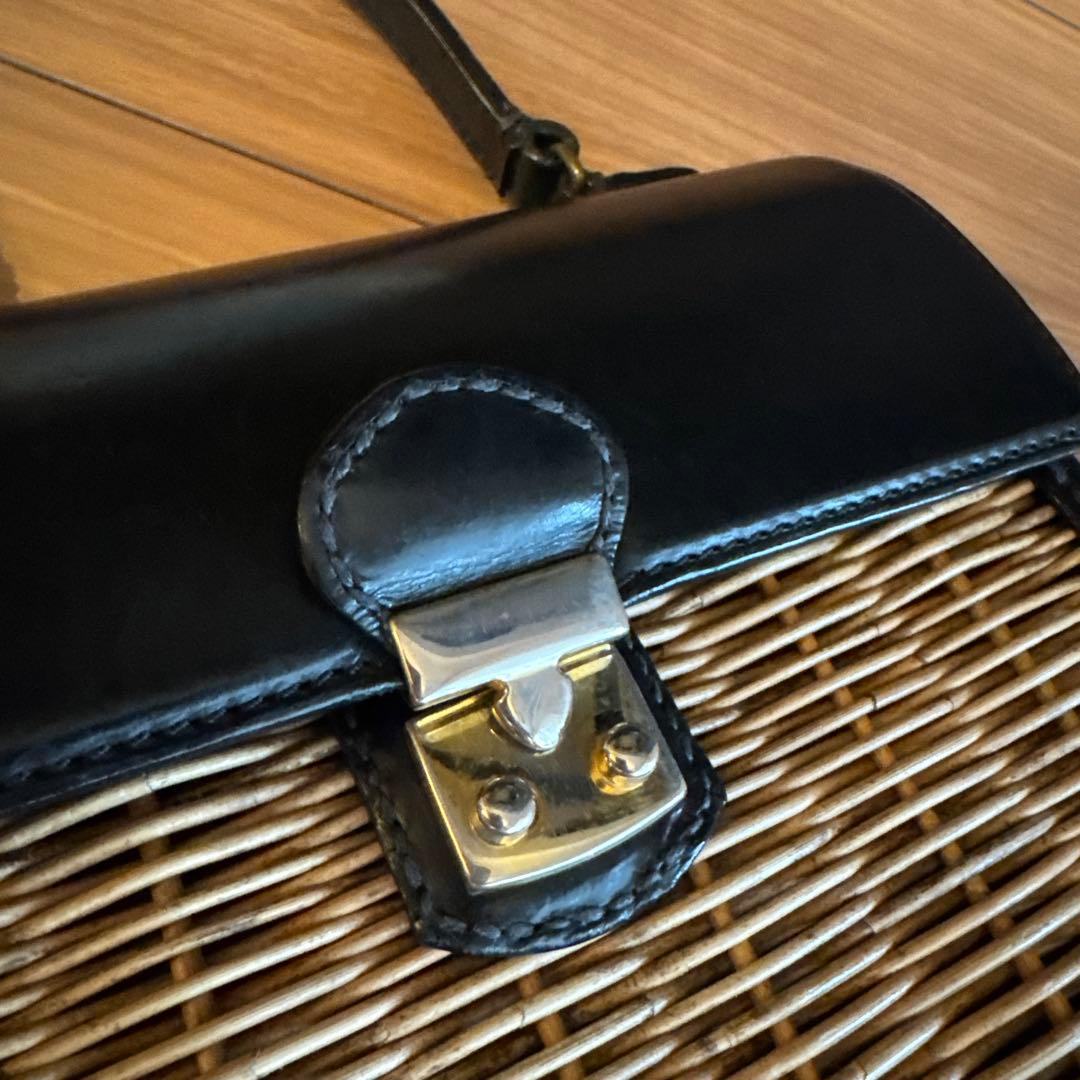 【最終値下げ】ebagos カーフハンドバッグ M カーフレザー紅籐 エバゴス