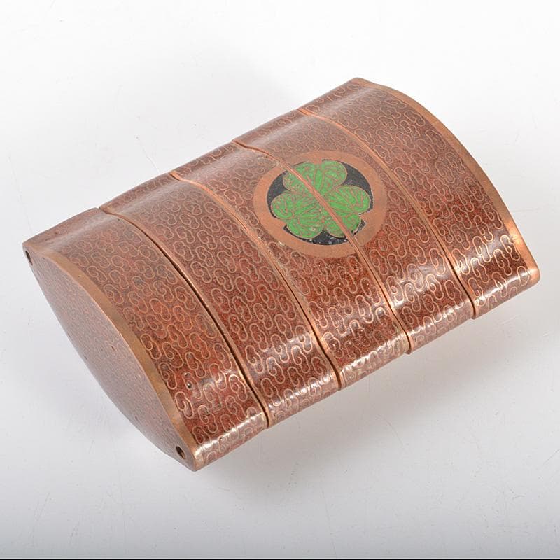 eyeknow74　時代提げ物　古七宝琺瑯彩　葵文印籠　N　6154