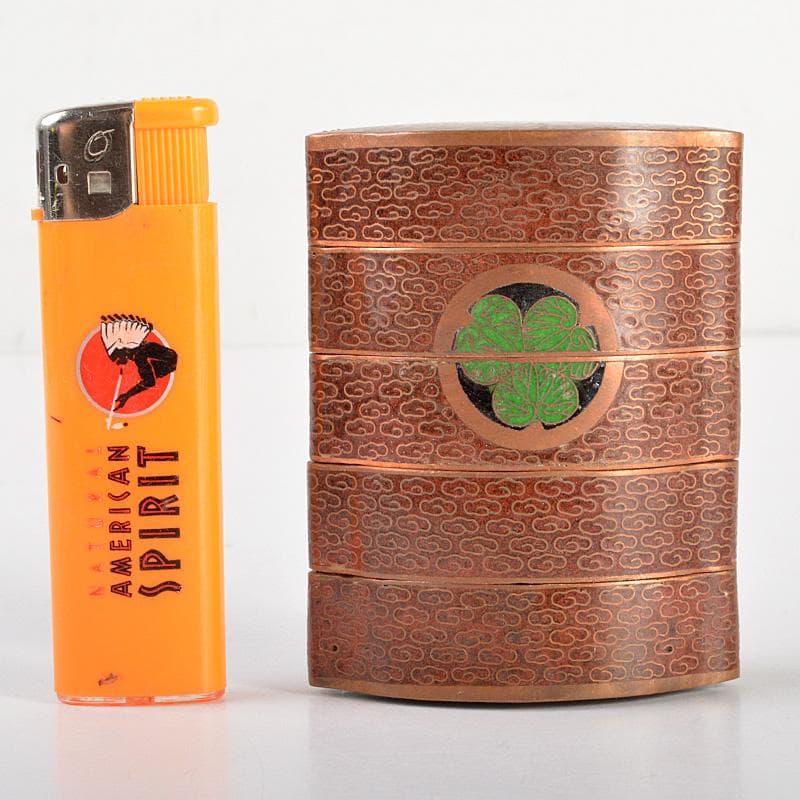 eyeknow74　時代提げ物　古七宝琺瑯彩　葵文印籠　N　6154