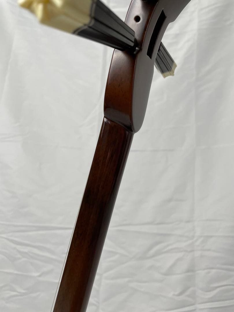 宮古木工芸 與儀栄功作 縞黒檀/カマゴン 棹/三線