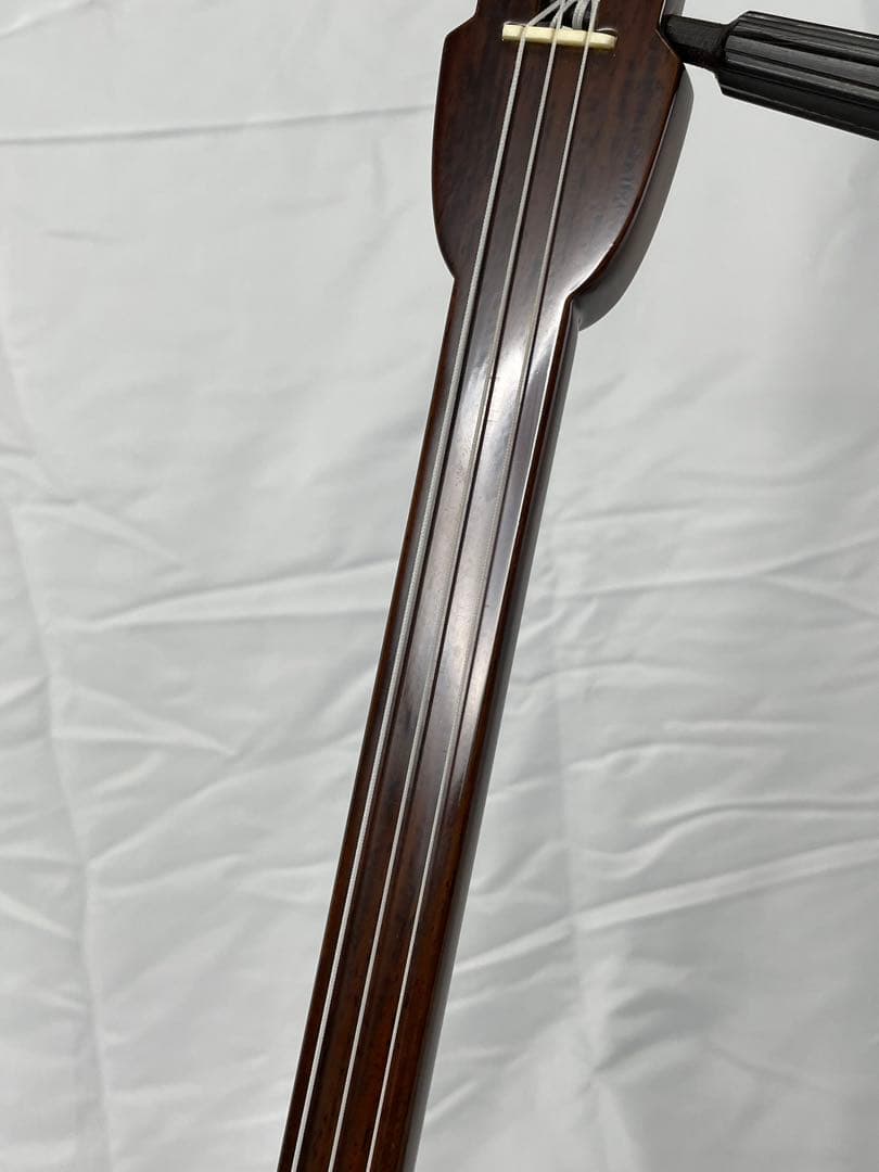 宮古木工芸 與儀栄功作 縞黒檀/カマゴン 棹/三線