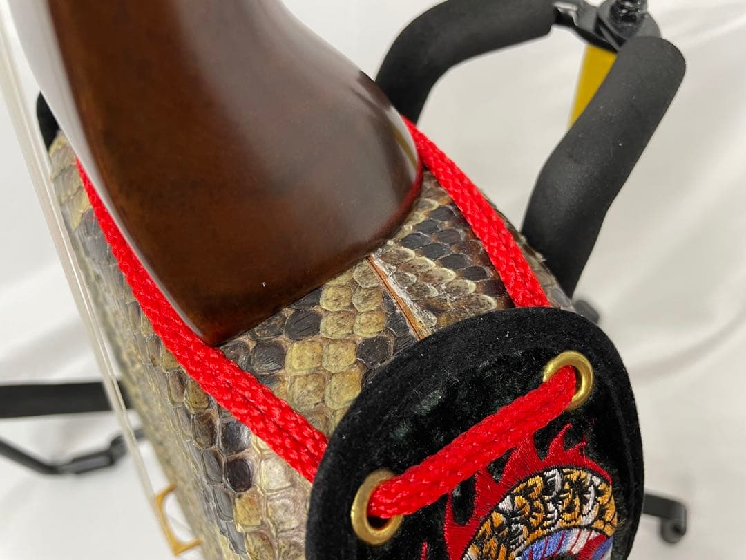 宮古木工芸 與儀栄功作 縞黒檀/カマゴン 棹/三線