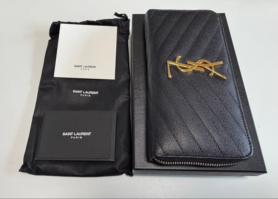 ヴ*★様 SAINT LAURENT ブラック長財布