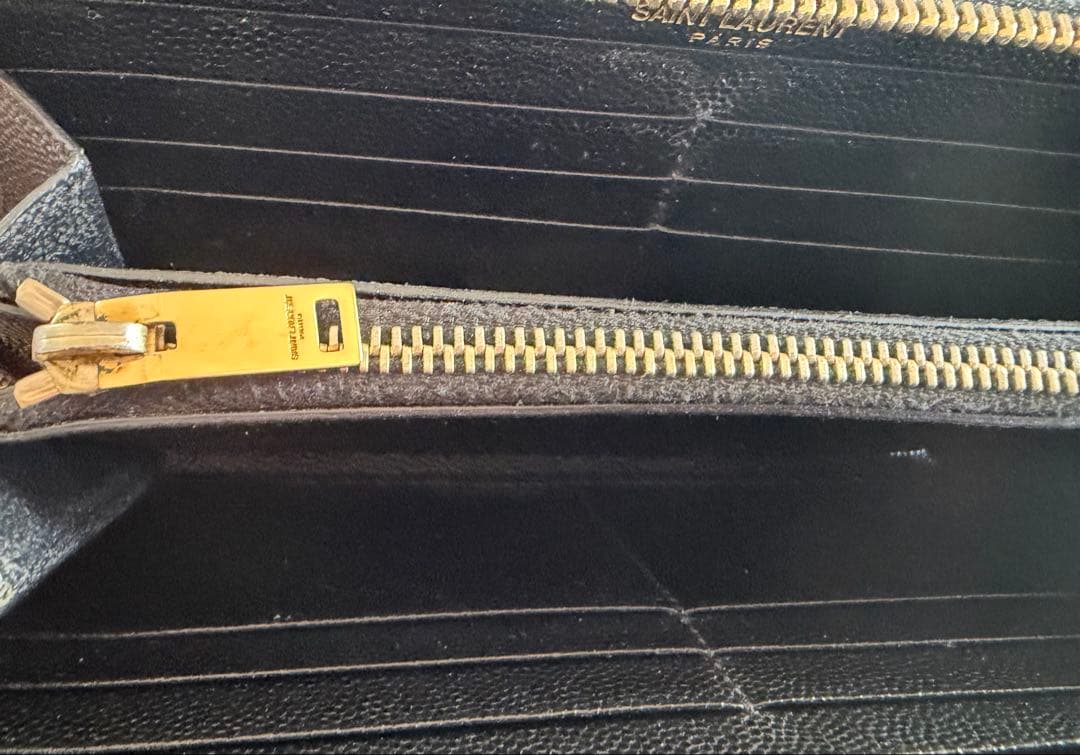 ヴ*★様 SAINT LAURENT ブラック長財布