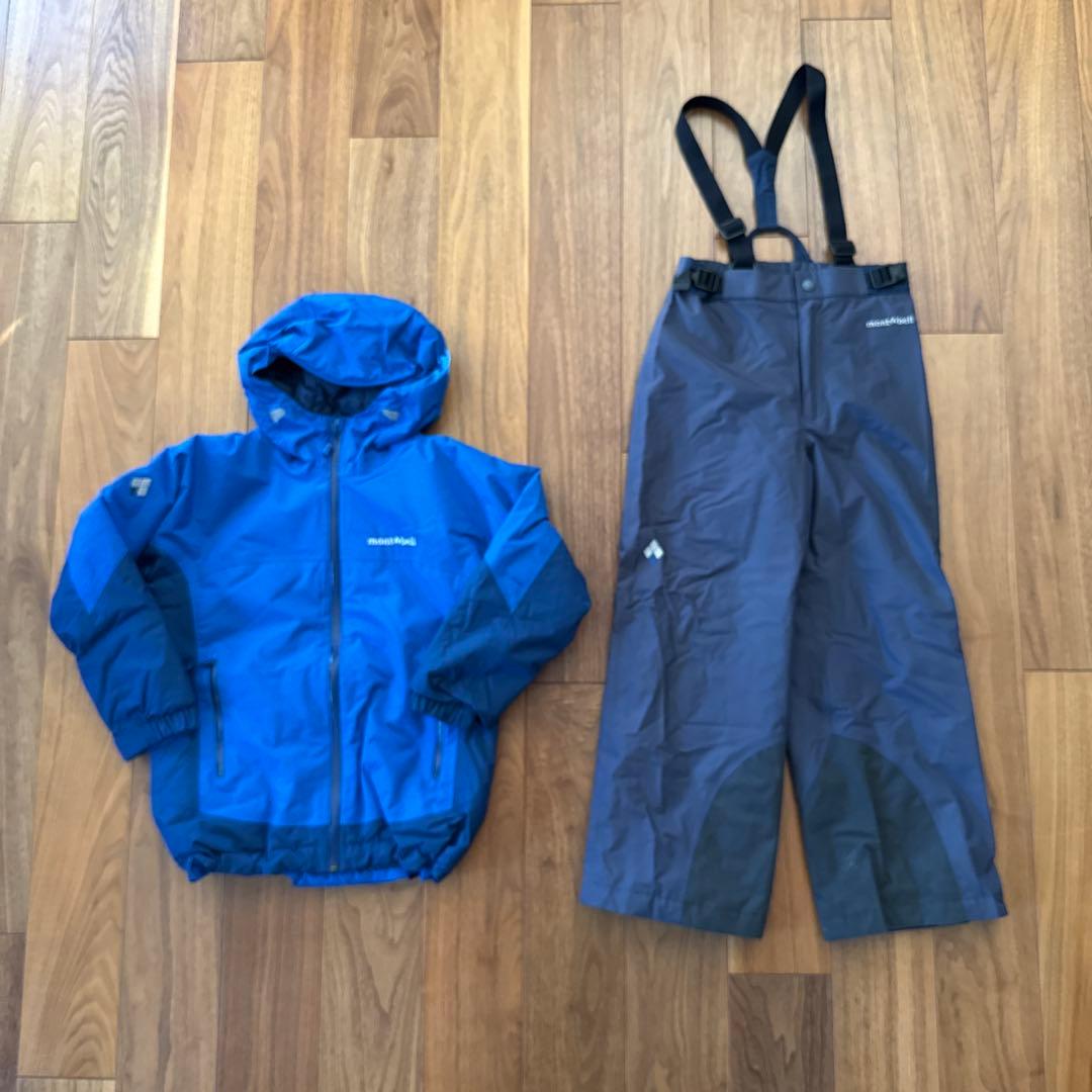 子供用防水スキーウェア上下セット mont-bell