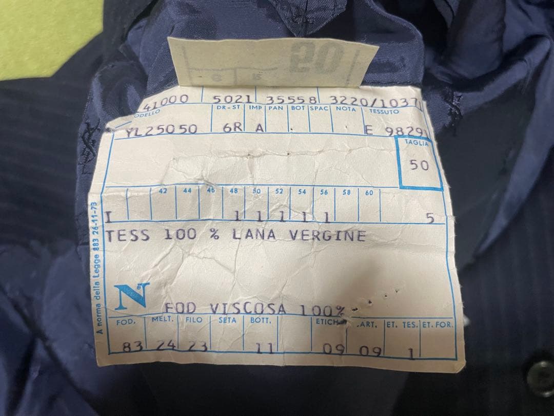 80s Yves Saint-Laurent ダブルブレスト　イタリア製