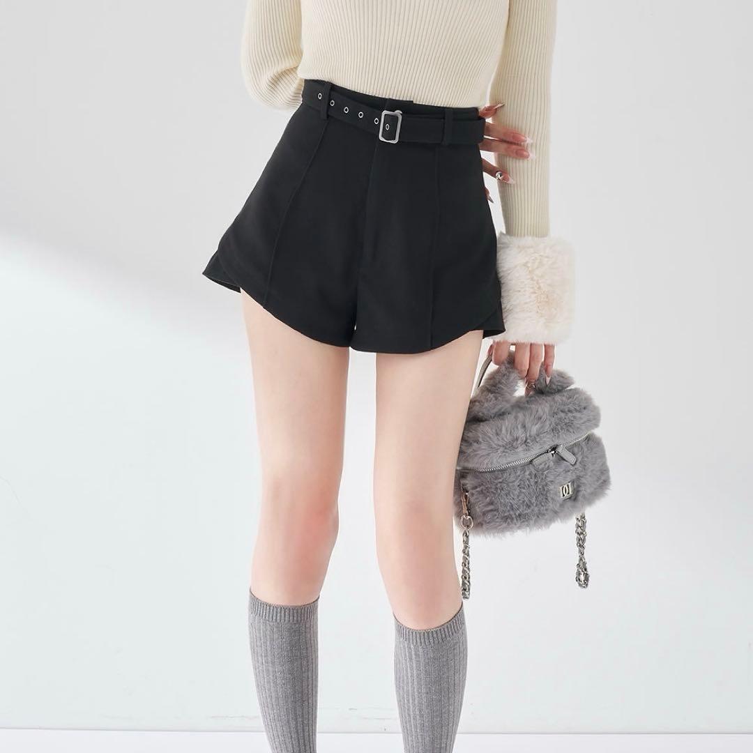 Darich ダーリッチ サイドスリット ハイウエスト ショートパンツ