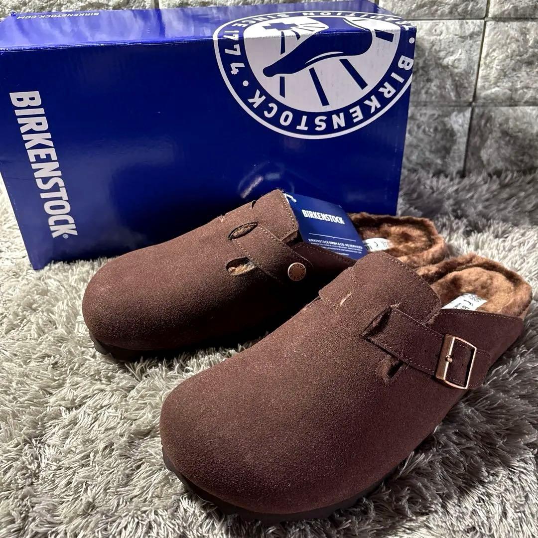 新品❣️BIRKENSTOCKビルケンシュトック ボストン 内ボア 茶 箱タグ付✨