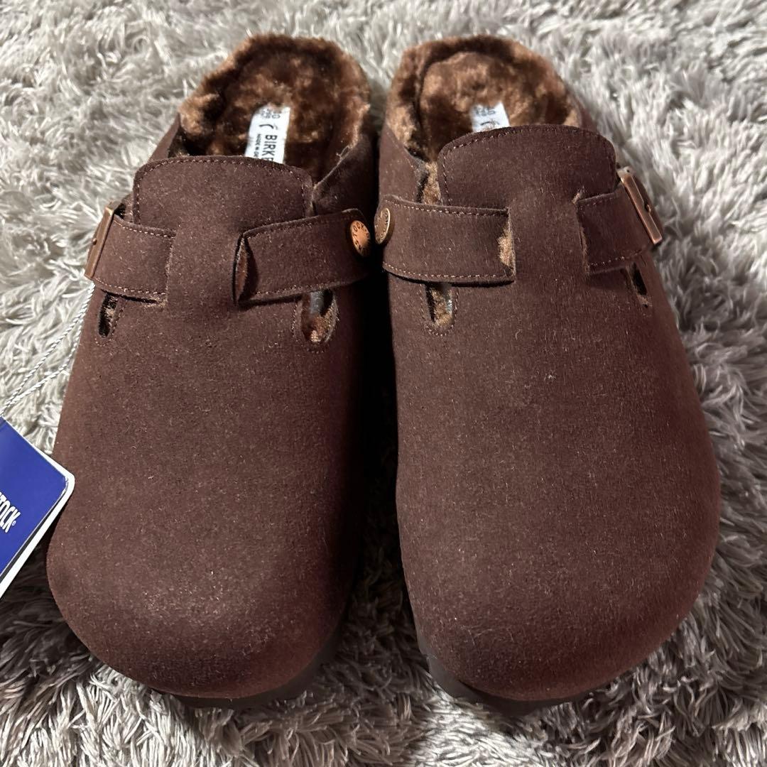 新品❣️BIRKENSTOCKビルケンシュトック ボストン 内ボア 茶 箱タグ付✨