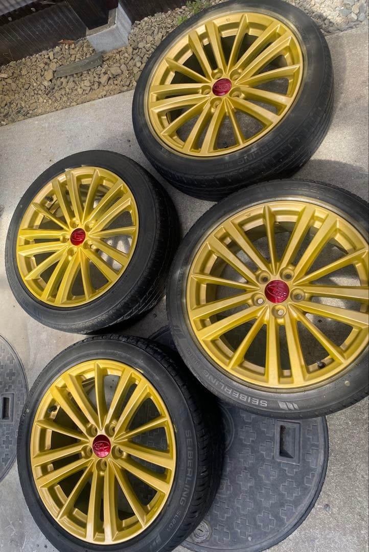 ①TTosh_T〈綺麗〉インプレッサ　純正ゴールドホ