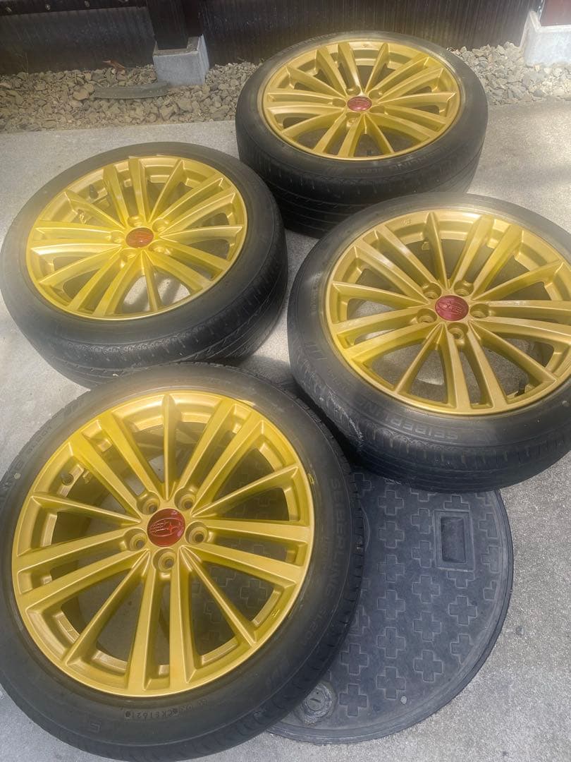 ①TTosh_T〈綺麗〉インプレッサ　純正ゴールドホ