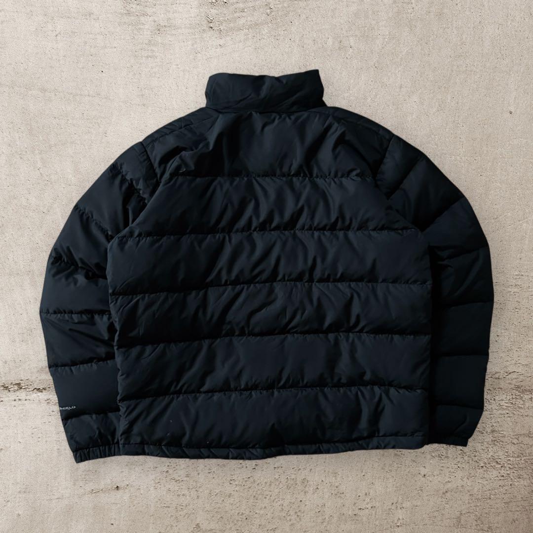 古着Colombiaコロンビア中綿ダウンジャケットドローコード刺繍ロゴ短丈テック