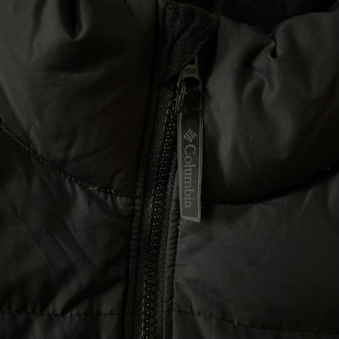 古着Colombiaコロンビア中綿ダウンジャケットドローコード刺繍ロゴ短丈テック