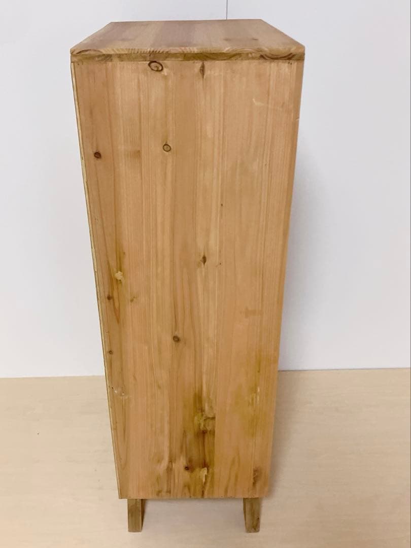 木製　4段チェスト　引き出し8個　タンス　箪笥　サイドチェスト　リビング収納