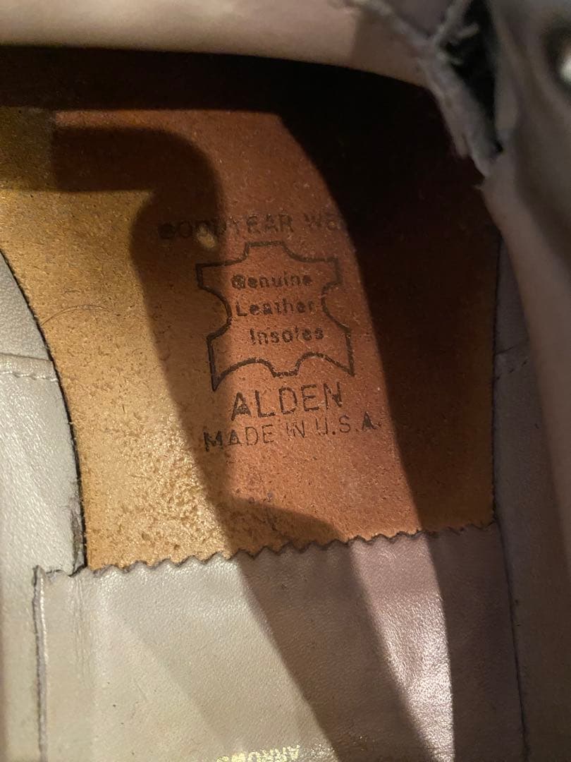 ALDEN 93037 ブラック スエード プレーントゥ US8D バリーラスト