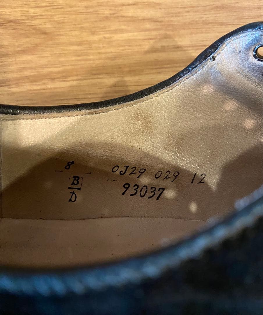 ALDEN 93037 ブラック スエード プレーントゥ US8D バリーラスト